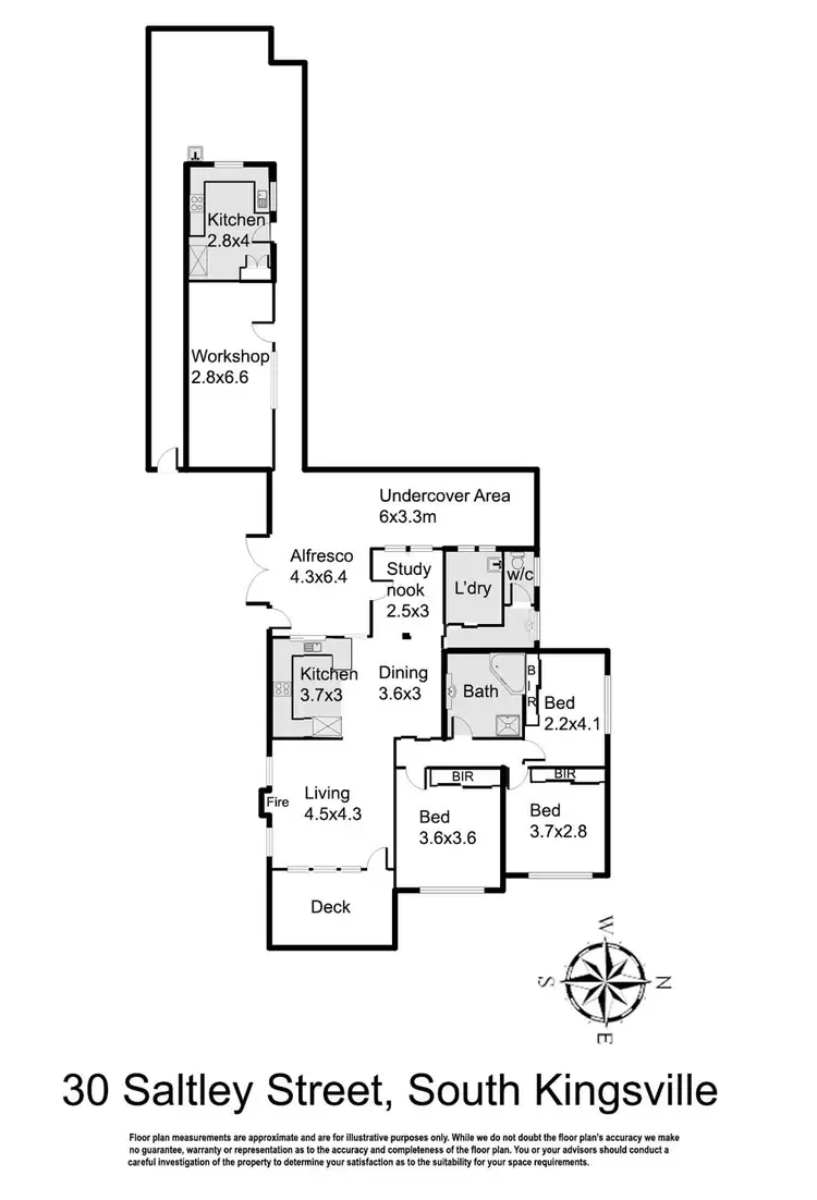 Floorplan of Homely house listing, 30 Saltley Street, South Kingsville VIC 3015