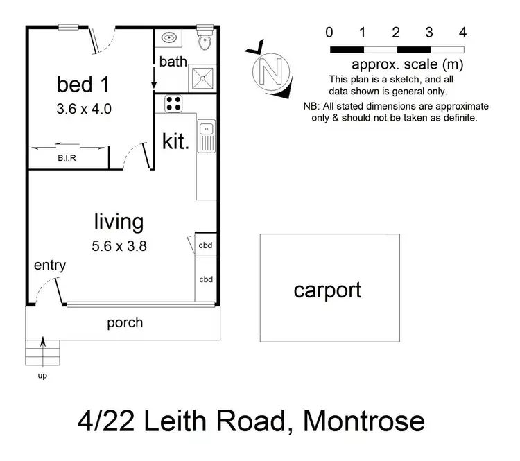 Floorplan of Homely unit listing, 4/22 Leith Road, Montrose VIC 3765