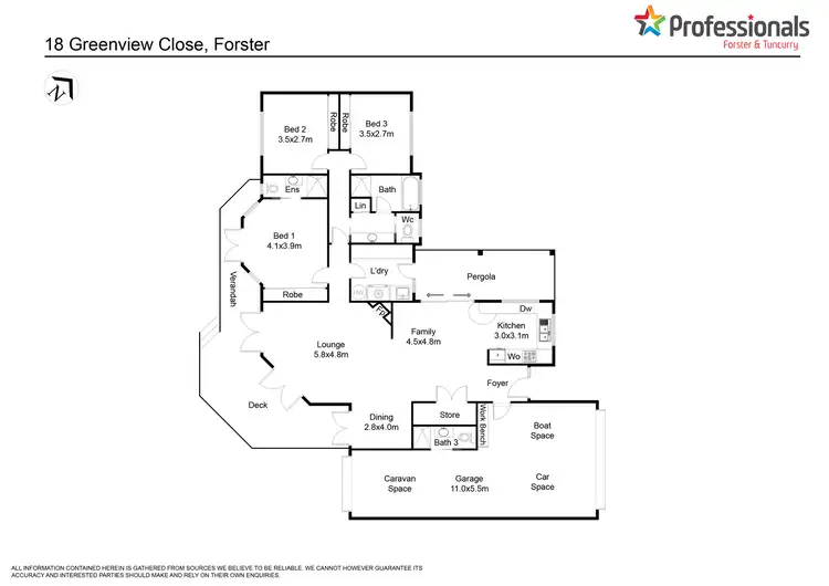Floorplan of Homely house listing, 18 Greenview Close, Forster NSW 2428