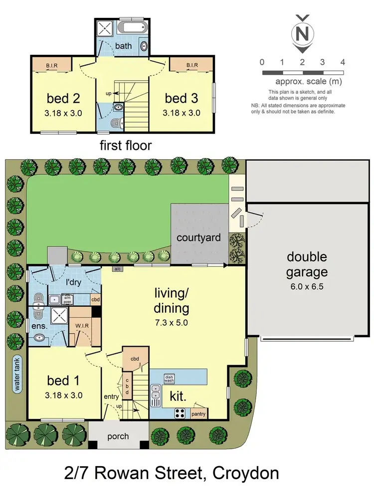 Floorplan of Homely townhouse listing, 2/7 Rowan Street, Croydon VIC 3136
