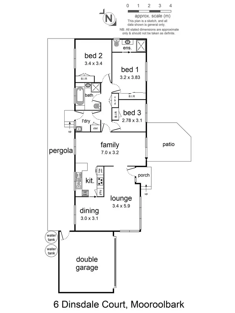Floorplan of Homely house listing, 6 Dinsdale Court, Mooroolbark VIC 3138