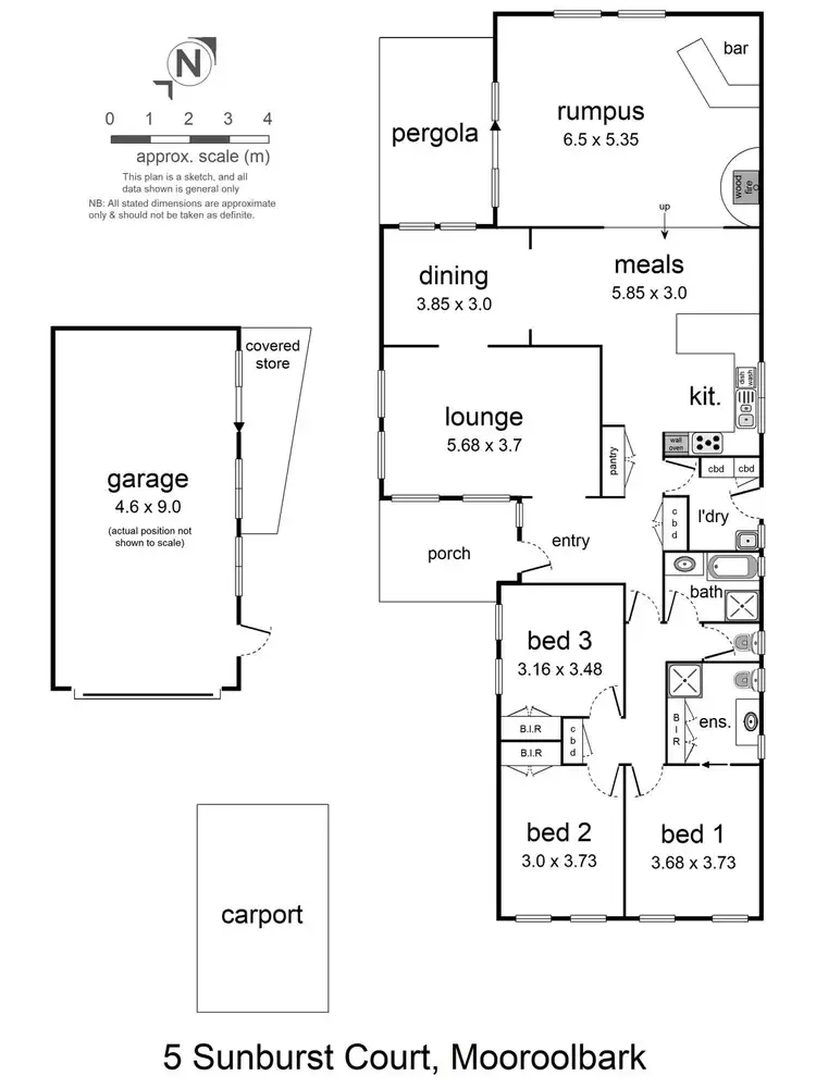 Floorplan of Homely house listing, 5 Sunburst Court, Mooroolbark VIC 3138