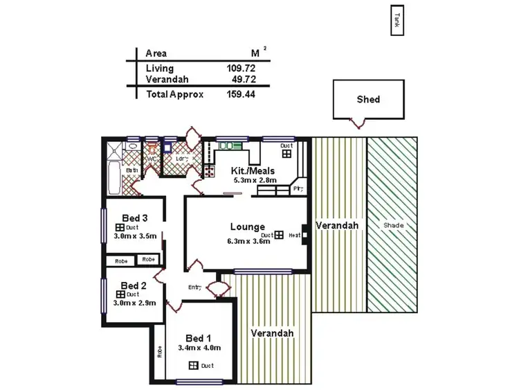 Floorplan of Homely house listing, 9 Brigalow Avenue, Modbury SA 5092