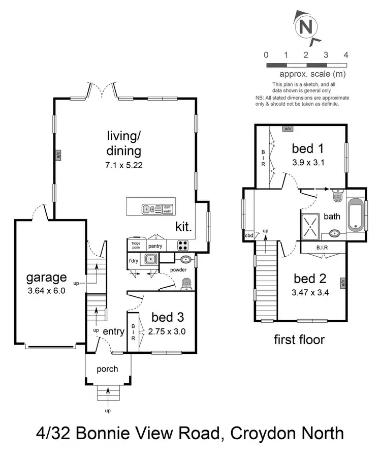 Floorplan of Homely unit listing, 4/32 Bonnie View Road, Croydon North VIC 3136