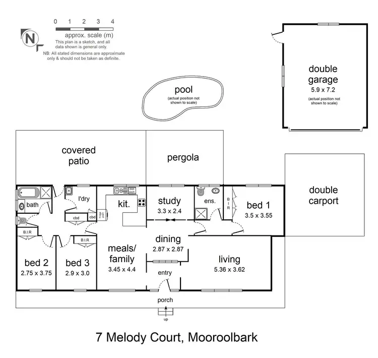 Floorplan of Homely house listing, 7 Melody Court, Mooroolbark VIC 3138