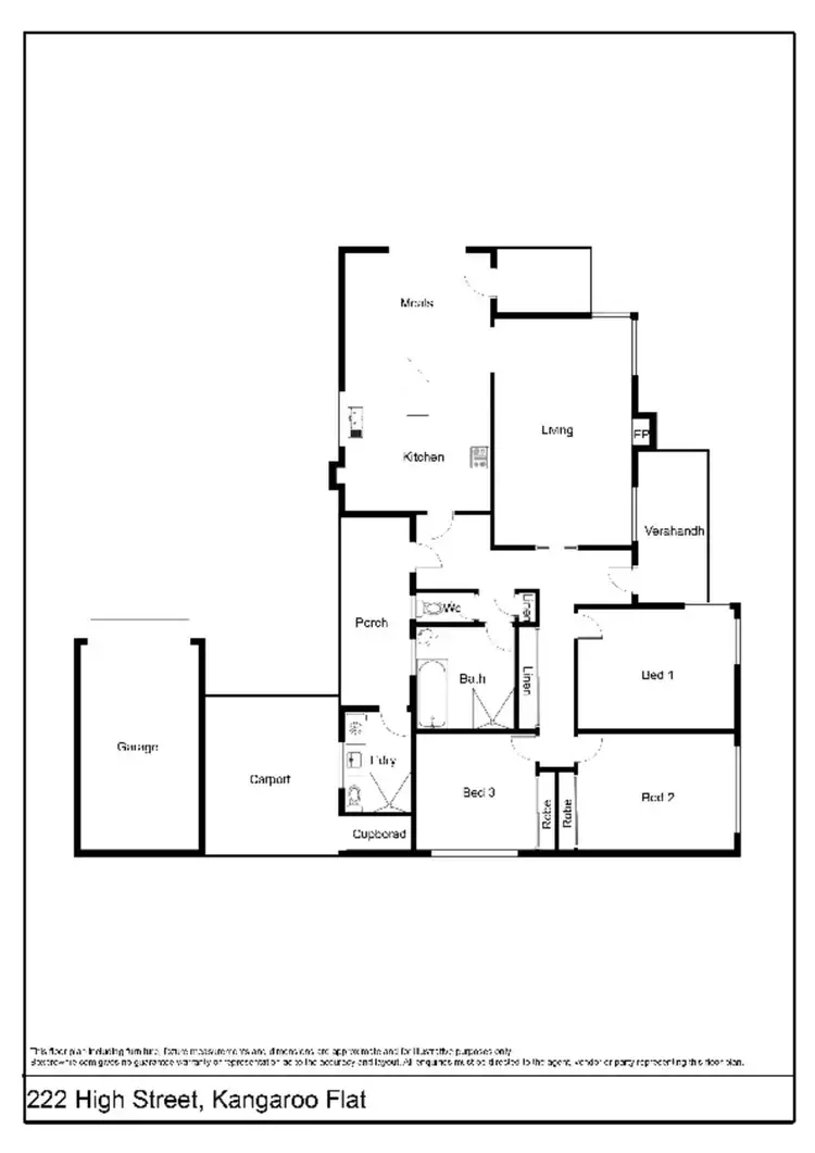 Floorplan of Homely house listing, 222 High Street, Kangaroo Flat VIC 3555