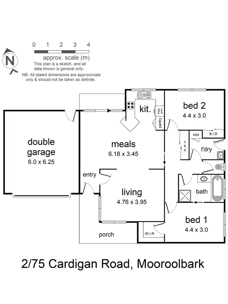 Floorplan of Homely unit listing, 2/75 Cardigan Road, Mooroolbark VIC 3138