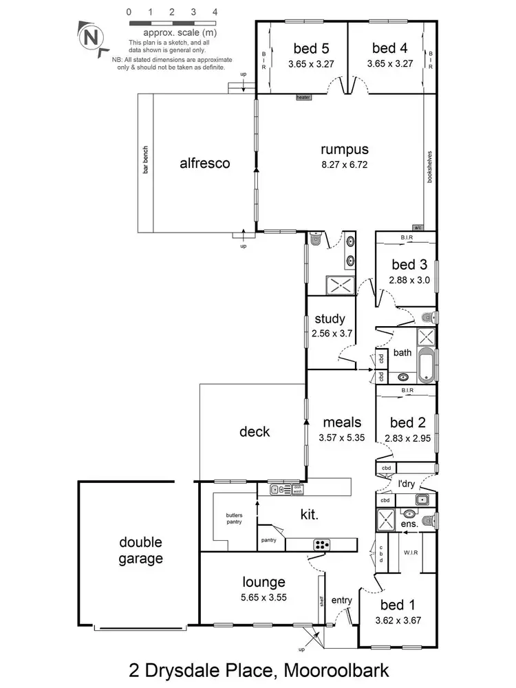 Floorplan of Homely house listing, 2 Drysdale Place, Mooroolbark VIC 3138