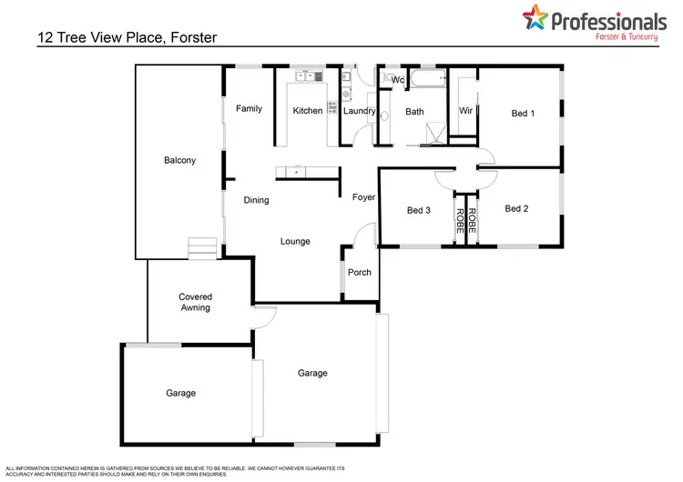 Floorplan of Homely house listing, 12 Treeview Place, Forster NSW 2428