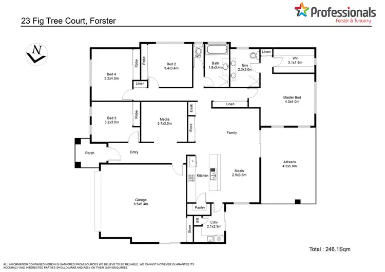 Floorplan of Homely house listing, 23 Fig Tree Court, Forster NSW 2428