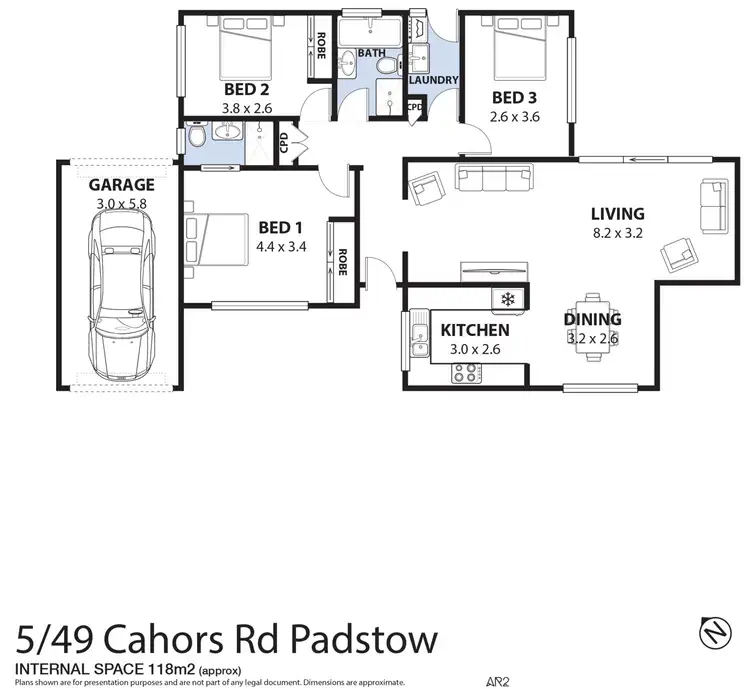 Floorplan of Homely villa listing, 5/49 Cahors Road, Padstow NSW 2211