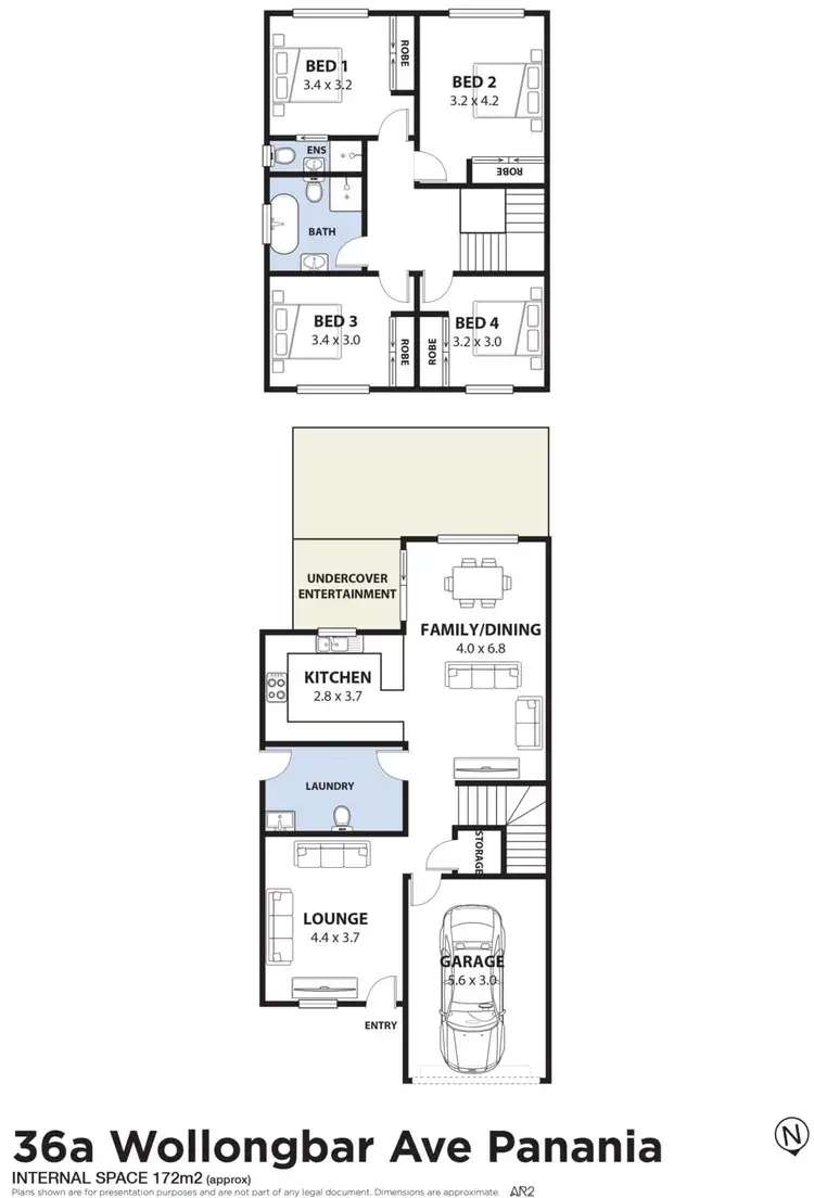 Floorplan of Homely semi-detached listing, 36A Wollongbar Avenue, Panania NSW 2213