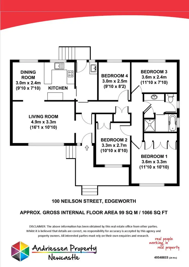 Floorplan of Homely house listing, 100 Neilson Street, Edgeworth NSW 2285