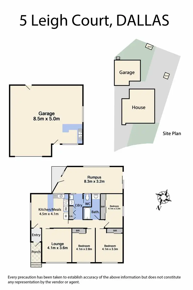 Floorplan of Homely house listing, 5 Leigh Court, Dallas VIC 3047