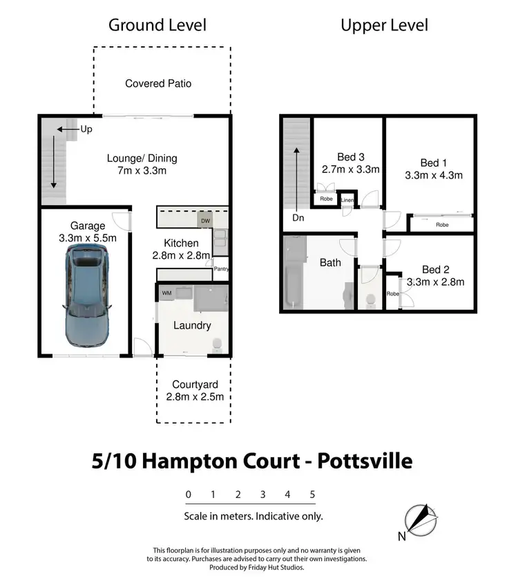 Floorplan of Homely townhouse listing, 5/10 Hampton Court, Pottsville NSW 2489