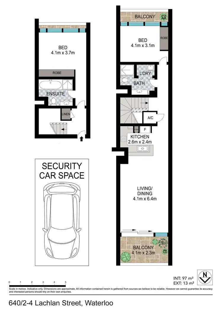 Floorplan of Homely apartment listing, 640/2-4 Lachlan Street, Waterloo NSW 2017