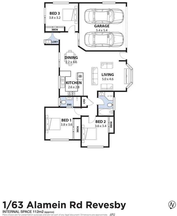 Floorplan of Homely villa listing, 1/63 Alamein Road, Revesby NSW 2212