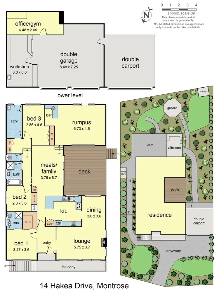 Floorplan of Homely house listing, 14 Hakea Drive, Montrose VIC 3765
