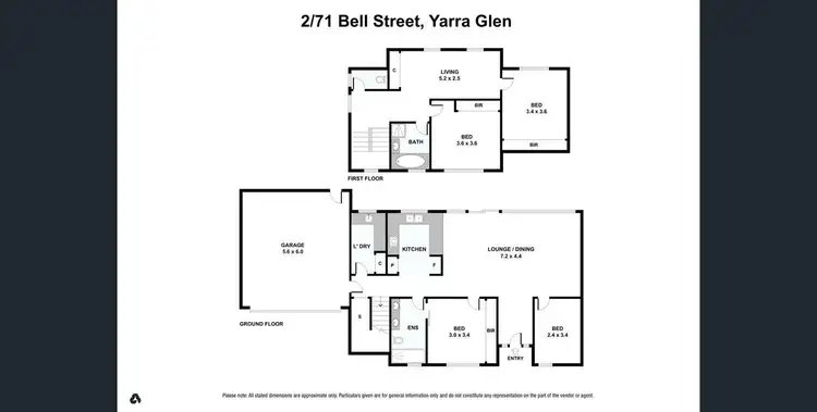 Floorplan of Homely townhouse listing, 2/71 Bell Street, Yarra Glen VIC 3775