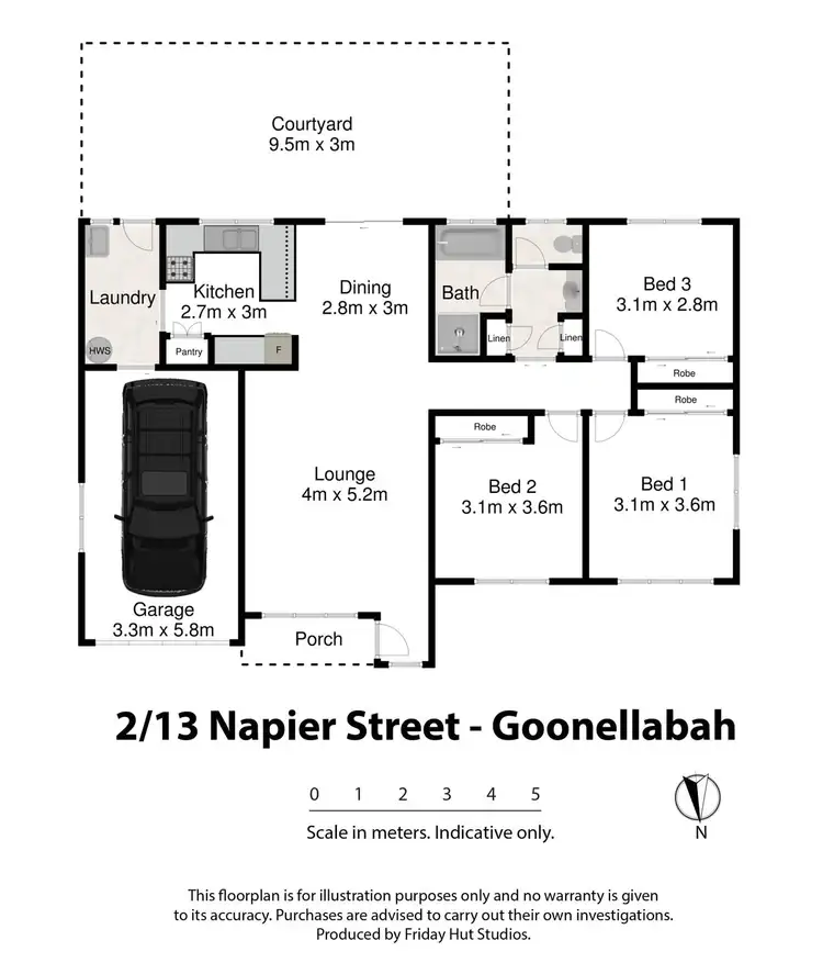 Floorplan of Homely unit listing, 2/13 Napier Street, Goonellabah NSW 2480
