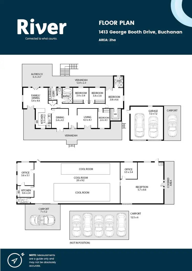 Floorplan of Homely rural property listing, 1413 George Booth Drive, Buchanan NSW 2323