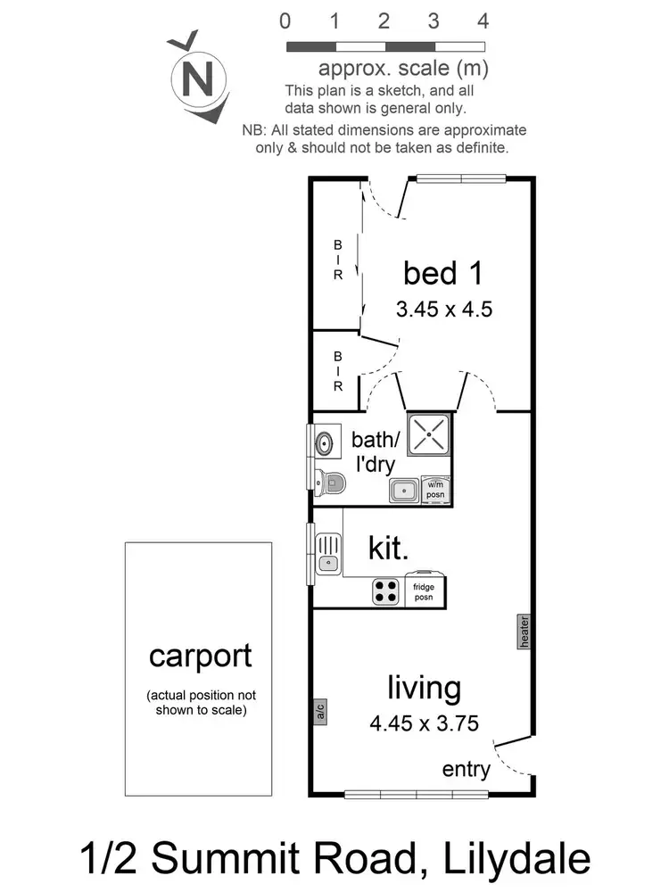 Floorplan of Homely unit listing, 1/2 Summit Road, Lilydale VIC 3140