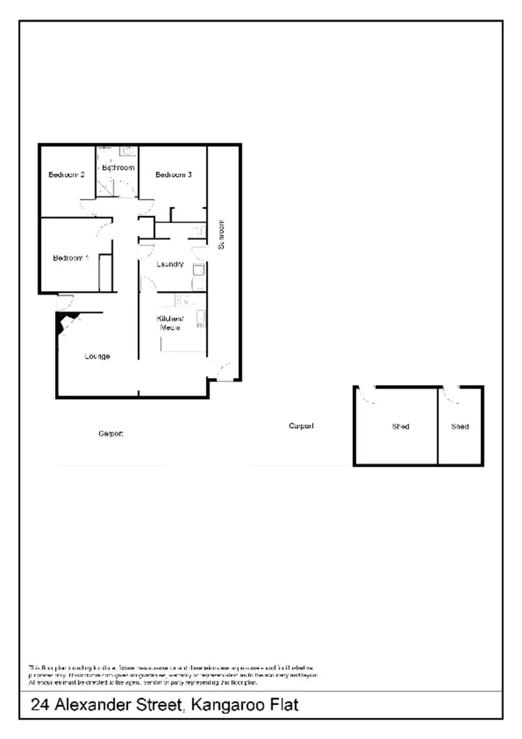 Floorplan of Homely house listing, 24 Alexander Street, Kangaroo Flat VIC 3555