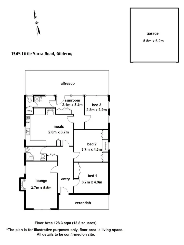 Floorplan of Homely house listing, 1345 Little Yarra Road, Gilderoy VIC 3797