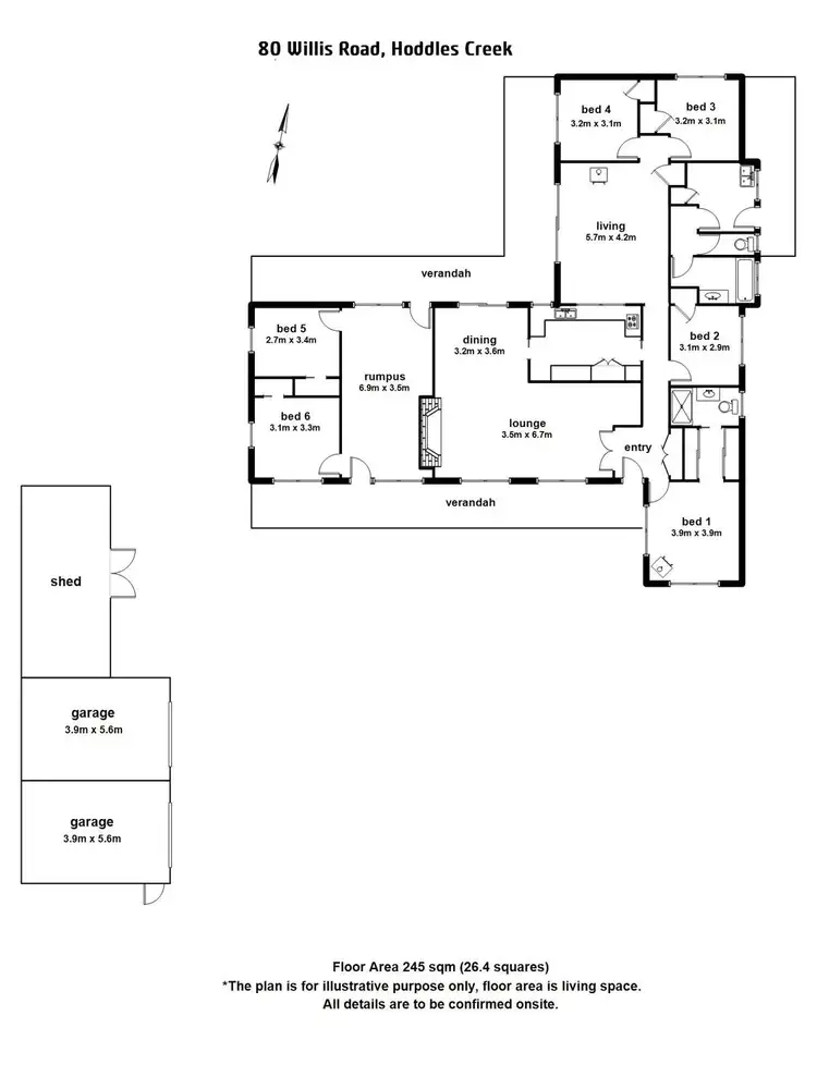 Floorplan of Homely house listing, 80 Willis Road, Hoddles Creek VIC 3139