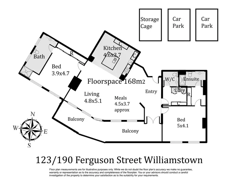Floorplan of Homely apartment listing, 123/190 Ferguson Street, Williamstown VIC 3016