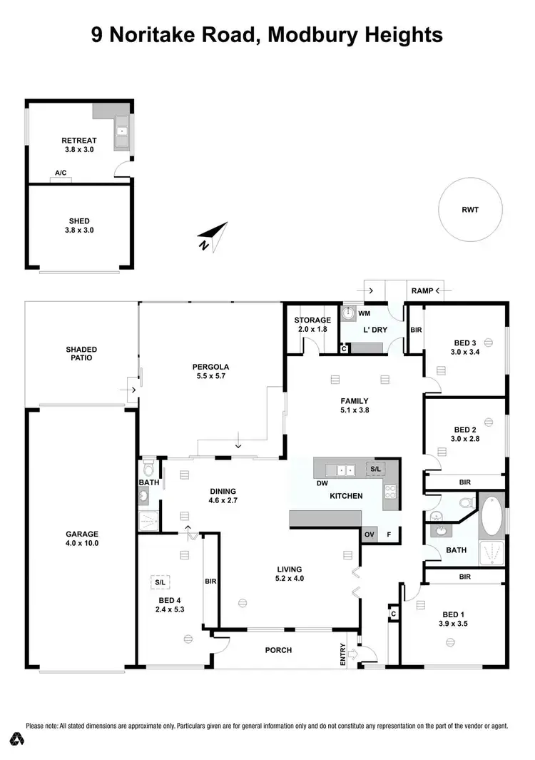 Floorplan of Homely house listing, 9 Noritake Road, Modbury Heights SA 5092