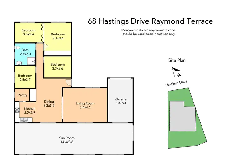 Floorplan of Homely house listing, 68 Hastings Drive, Raymond Terrace NSW 2324