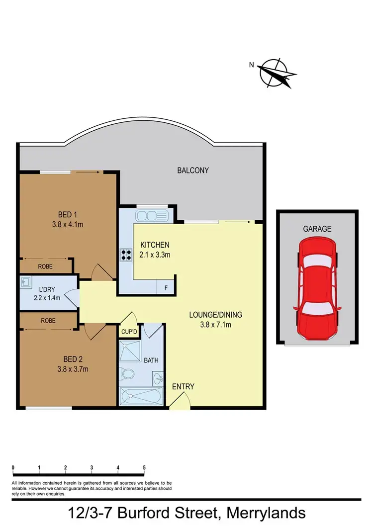 Floorplan of Homely apartment listing, 12/3-7 Burford Street, Merrylands NSW 2160