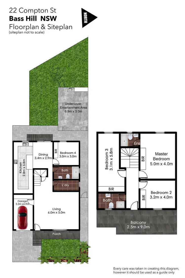 Floorplan of Homely semi-detached listing, 22 Compton Street, Bass Hill NSW 2197