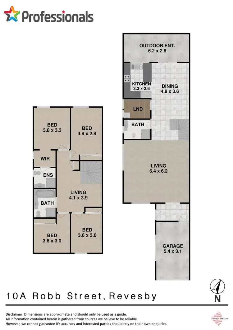 Floorplan of Homely semi-detached listing, 10A Robb Street, Revesby NSW 2212
