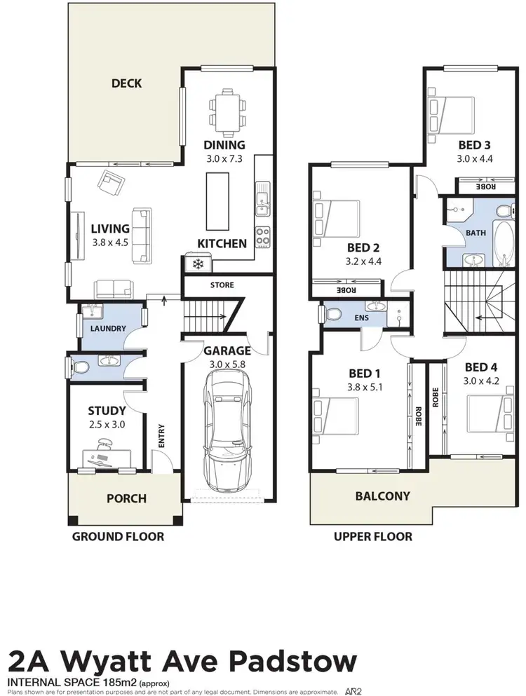 Floorplan of Homely semi-detached listing, 2A Wyatt Avenue, Padstow NSW 2211