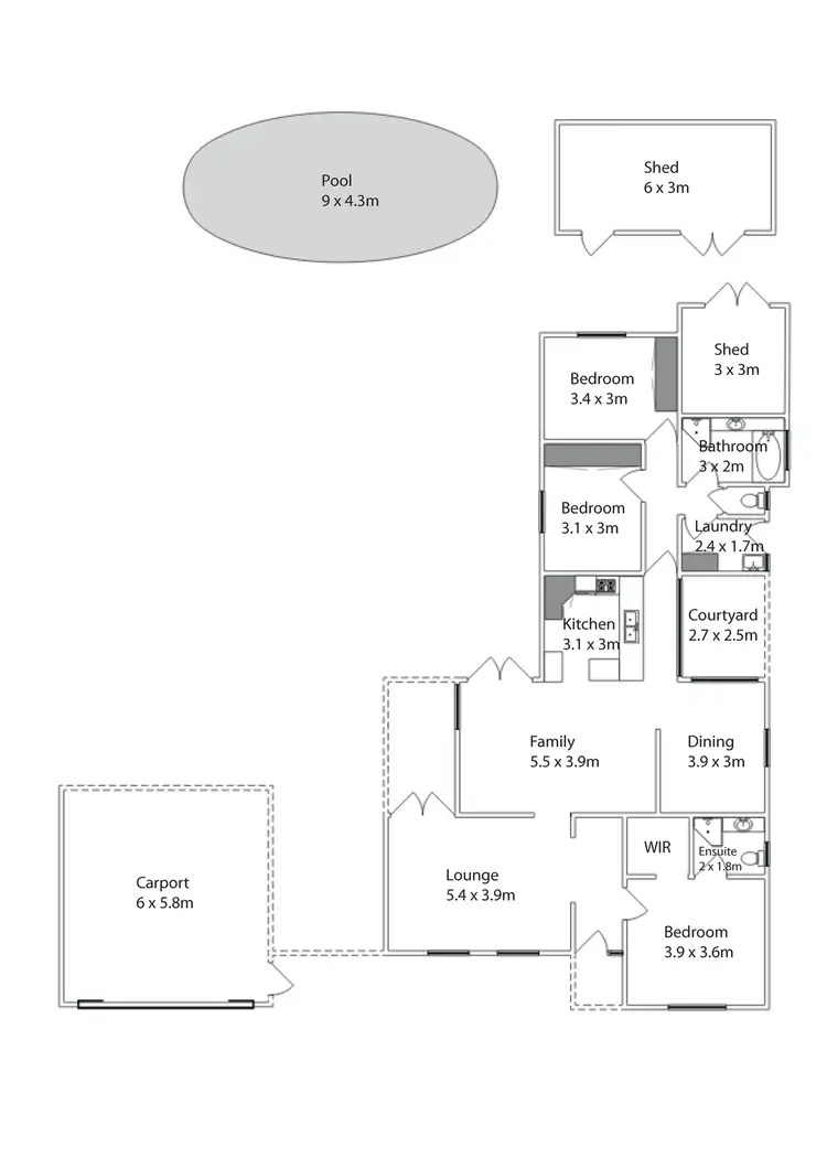 Floorplan of Homely house listing, 286 Eighth Street, Mildura VIC 3500