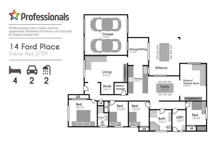 Floorplan of Homely house listing, 14 Ford Place, Erskine Park NSW 2759