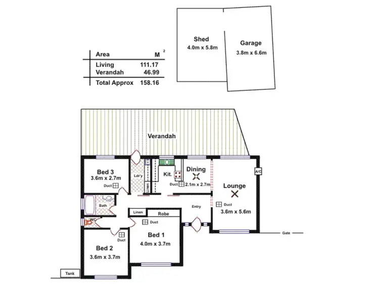 Floorplan of Homely house listing, 5 Parslow Road, Para Hills SA 5096