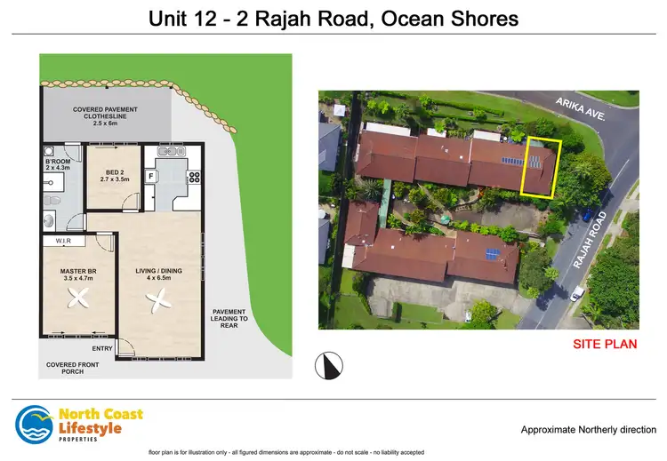 Floorplan of Homely villa listing, 12/1 Rajah Road, Ocean Shores NSW 2483