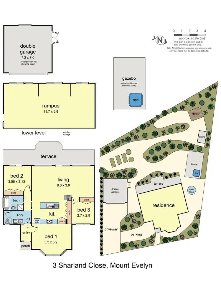 Floorplan of Homely house listing, 3 Sharland Close, Mount Evelyn VIC 3796