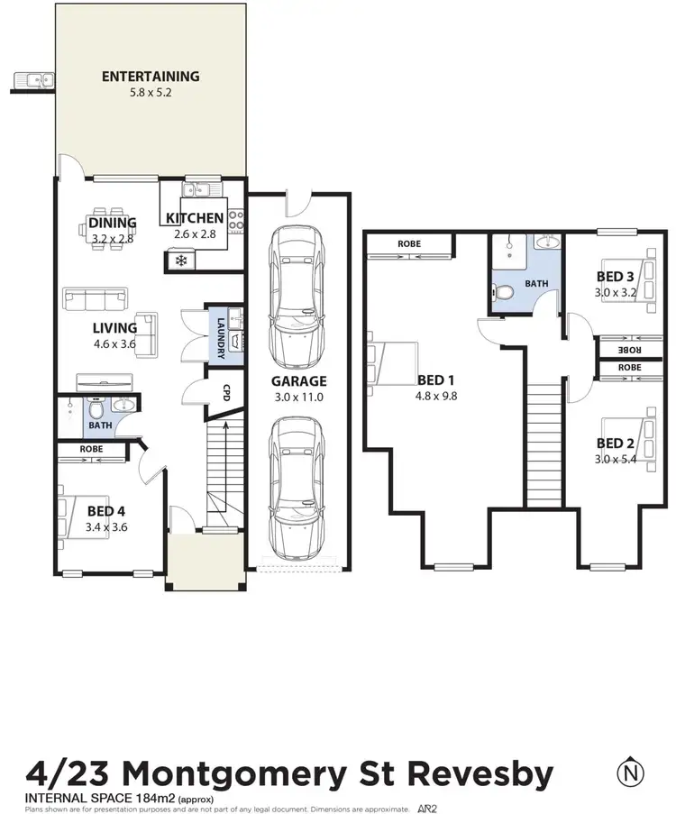 Floorplan of Homely townhouse listing, 4/23 Montgomery Avenue, Revesby NSW 2212
