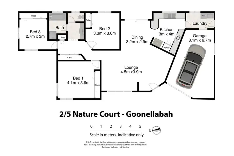 Floorplan of Homely unit listing, 2/5 Nature Court, Goonellabah NSW 2480