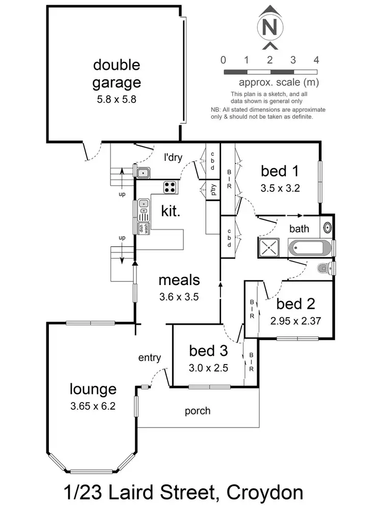 Floorplan of Homely unit listing, 1/23 Laird Street, Croydon VIC 3136