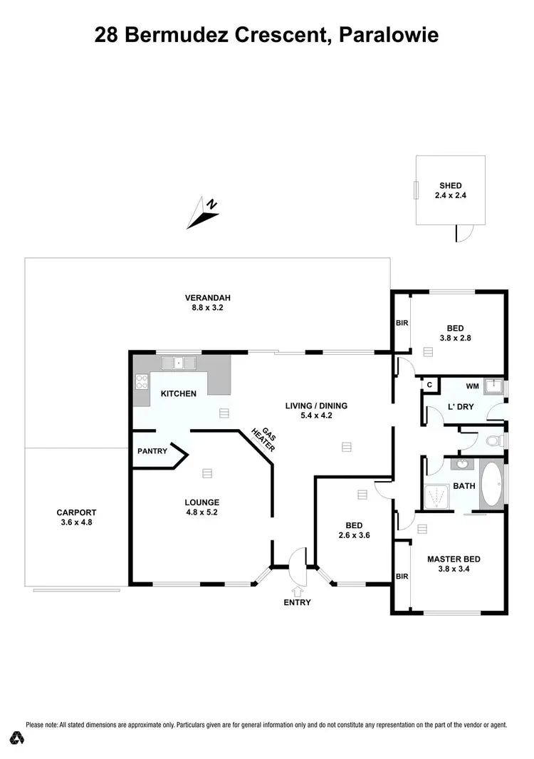 Floorplan of Homely house listing, 28 Bermudez Crescent, Paralowie SA 5108