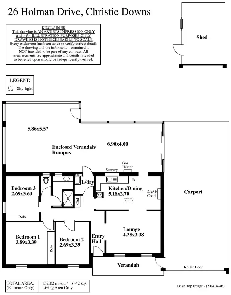 Floorplan of Homely house listing, 26 Holman Road, Christie Downs SA 5164
