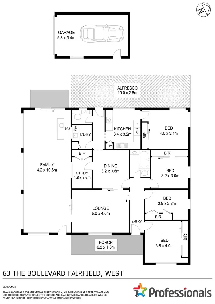 Floorplan of Homely house listing, 63 The Boulevarde, Fairfield West NSW 2165