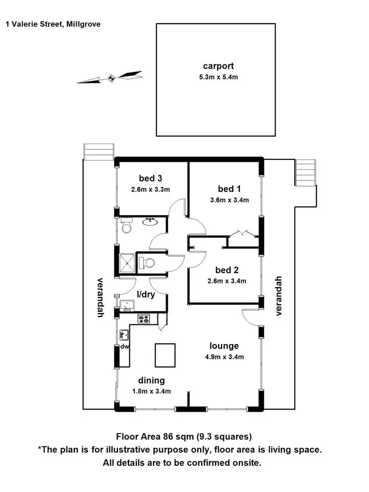 Floorplan of Homely house listing, 1 Valerie Street, Millgrove VIC 3799