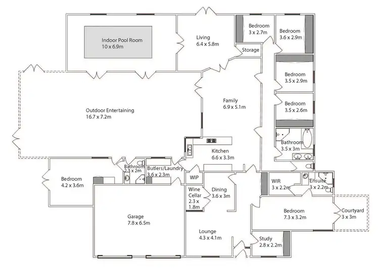 Floorplan of Homely house listing, 9 The Grange, Mildura VIC 3500