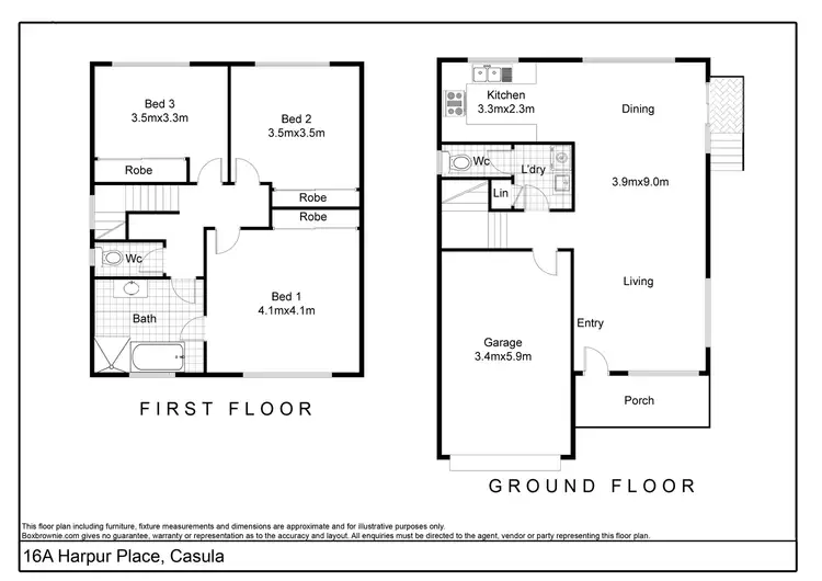 Floorplan of Homely house listing, 16A Harpur Place, Casula NSW 2170